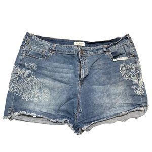 Lane Bryant / size 26 / distressed flower shorts